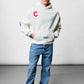Letters White Oversize Hoodie C-1034
