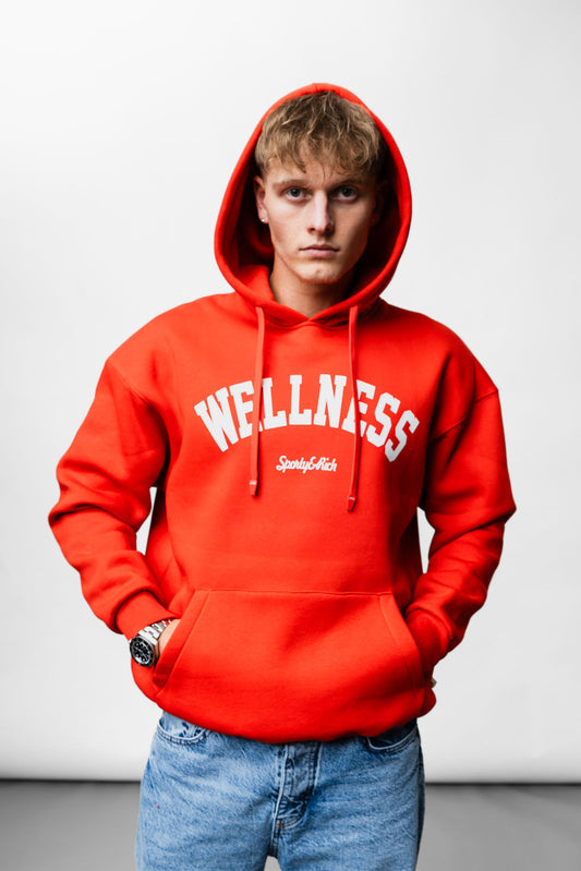 Wellness Red Oversize Hoodie B-1072