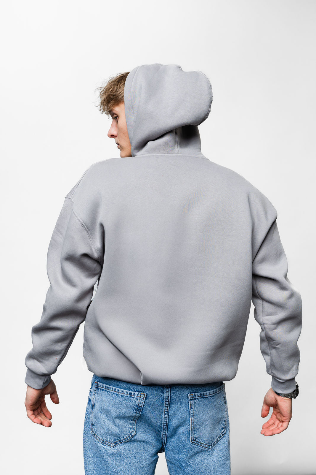 Los Angels Grey Oversize Hoodie JJ-1073