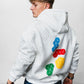 White Tetris Oversize Hoodie B-1065