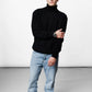 Black knitted Turtle Neck Sweater TT-1002