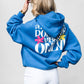 Positive Vibes Blue Oversize Hoodie C-1024
