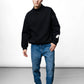 Black Basic Oversize Sweatshirt EL-1079